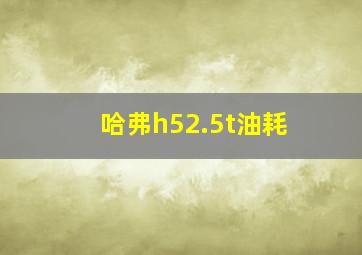 哈弗h52.5t油耗