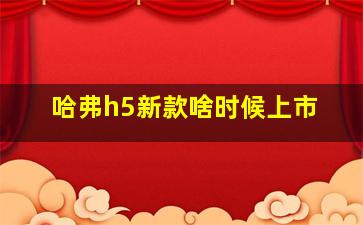 哈弗h5新款啥时候上市