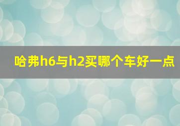 哈弗h6与h2买哪个车好一点