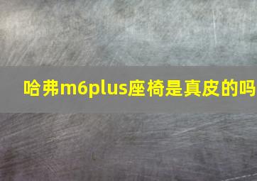 哈弗m6plus座椅是真皮的吗