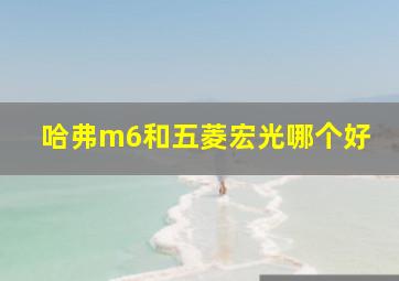 哈弗m6和五菱宏光哪个好