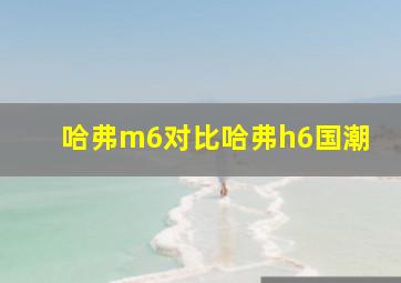 哈弗m6对比哈弗h6国潮