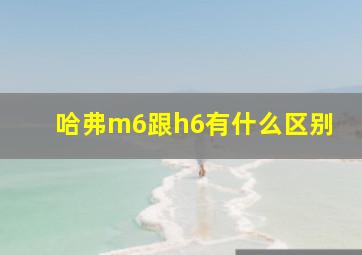 哈弗m6跟h6有什么区别