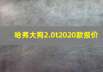 哈弗大狗2.0t2020款报价