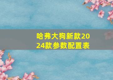 哈弗大狗新款2024款参数配置表