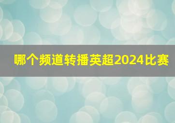 哪个频道转播英超2024比赛