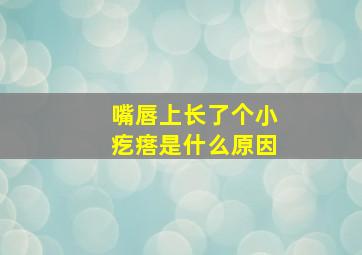 嘴唇上长了个小疙瘩是什么原因