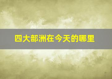 四大部洲在今天的哪里