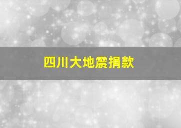 四川大地震捐款