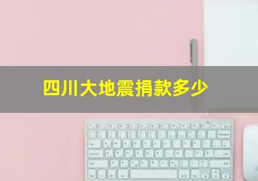 四川大地震捐款多少