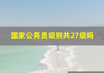 国家公务员级别共27级吗