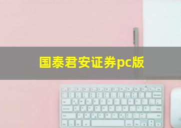 国泰君安证券pc版