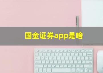 国金证券app是啥