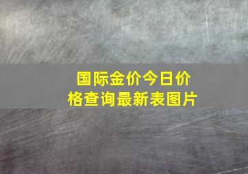 国际金价今日价格查询最新表图片