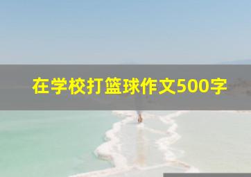 在学校打篮球作文500字