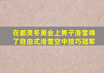 在都灵冬奥会上男子滑雪得了自由式滑雪空中技巧冠军