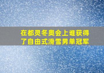 在都灵冬奥会上谁获得了自由式滑雪男单冠军