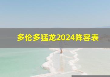 多伦多猛龙2024阵容表