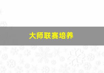 大师联赛培养