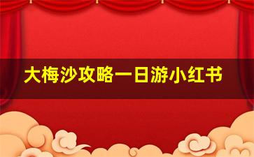 大梅沙攻略一日游小红书