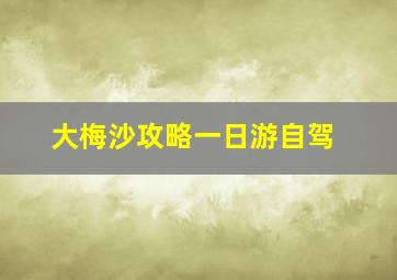 大梅沙攻略一日游自驾