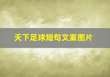 天下足球短句文案图片