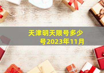 天津明天限号多少号2023年11月