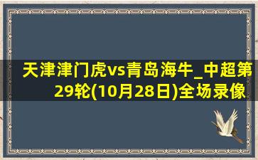 天津津门虎vs青岛海牛_中超第29轮(10月28日)全场录像