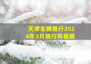 天津车辆限行2024年3月限行吗视频