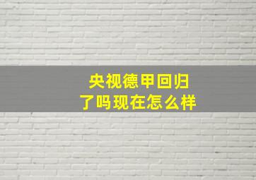 央视德甲回归了吗现在怎么样