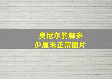 奥尼尔的脚多少厘米正常图片