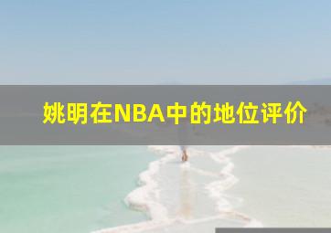 姚明在NBA中的地位评价