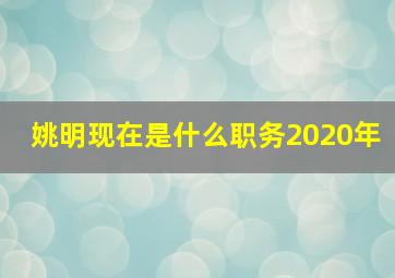 姚明现在是什么职务2020年