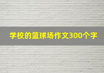 学校的篮球场作文300个字