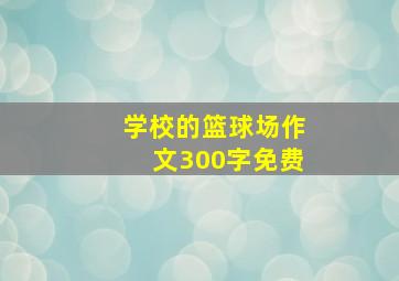 学校的篮球场作文300字免费