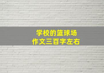 学校的篮球场作文三百字左右