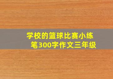 学校的篮球比赛小练笔300字作文三年级