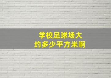 学校足球场大约多少平方米啊