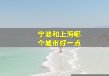 宁波和上海哪个城市好一点