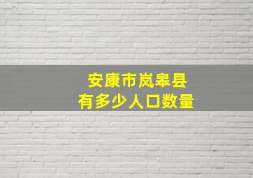 安康市岚皋县有多少人口数量