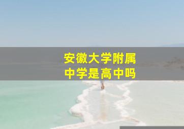 安徽大学附属中学是高中吗