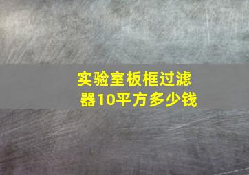 实验室板框过滤器10平方多少钱