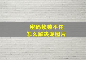 密码锁锁不住怎么解决呢图片