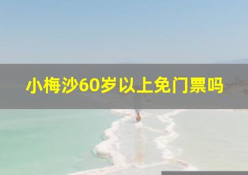 小梅沙60岁以上免门票吗