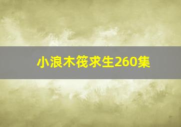 小浪木筏求生260集