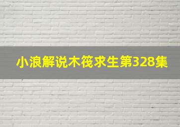 小浪解说木筏求生第328集