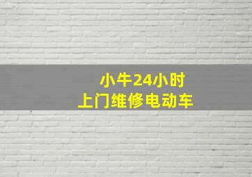 小牛24小时上门维修电动车