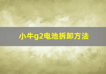 小牛g2电池拆卸方法