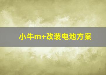 小牛m+改装电池方案