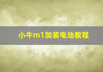 小牛m1加装电池教程